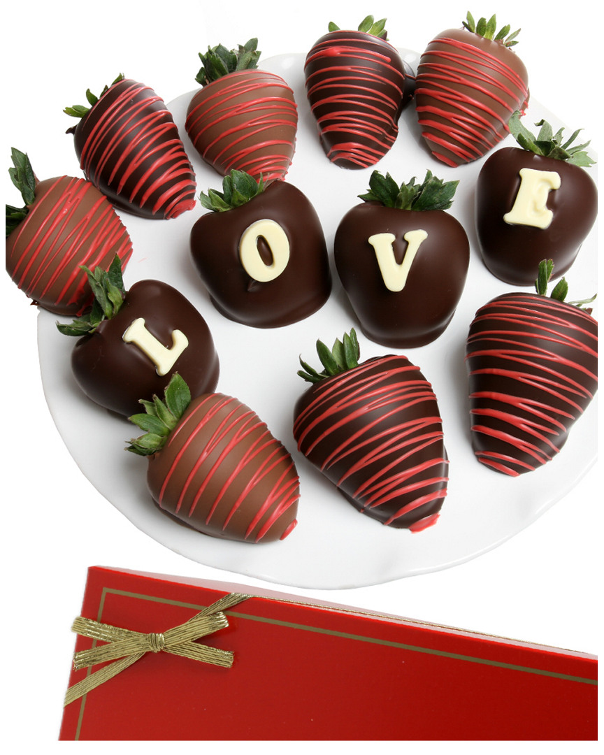 Shop Chocolate Covered Company 12pc Love Belgian Chocolate Strawberry