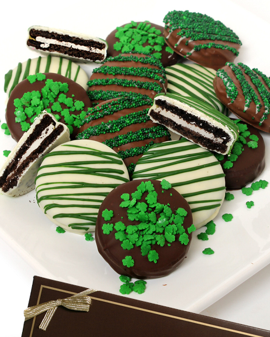 Chocolate Covered Company 12pc St. Patrick's Day Belgian Chocolate Covered Oreo Cookies