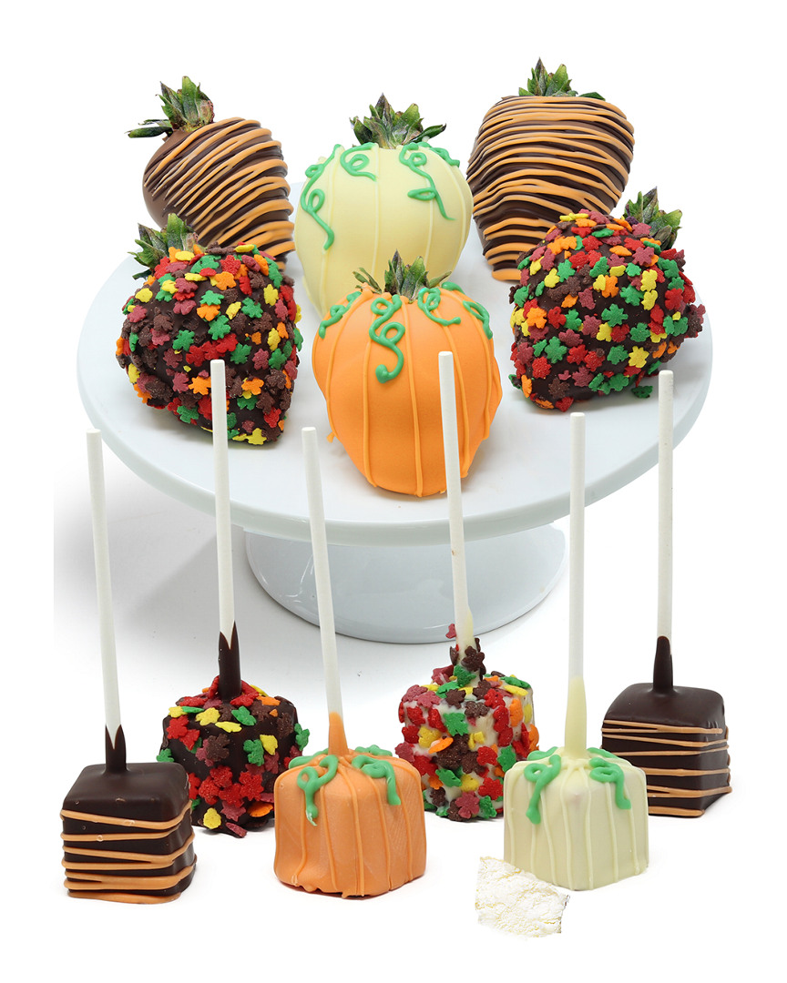 Chocolate Covered Company Fall Belgian Chocolate Covered Strawberries And Mini Cheesecake Pops, 12 Pieces