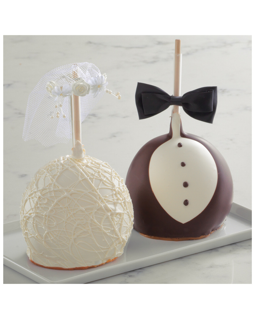 Mrs. Prindables Bride And Groom Jumbo Caramel Apple Gift Set