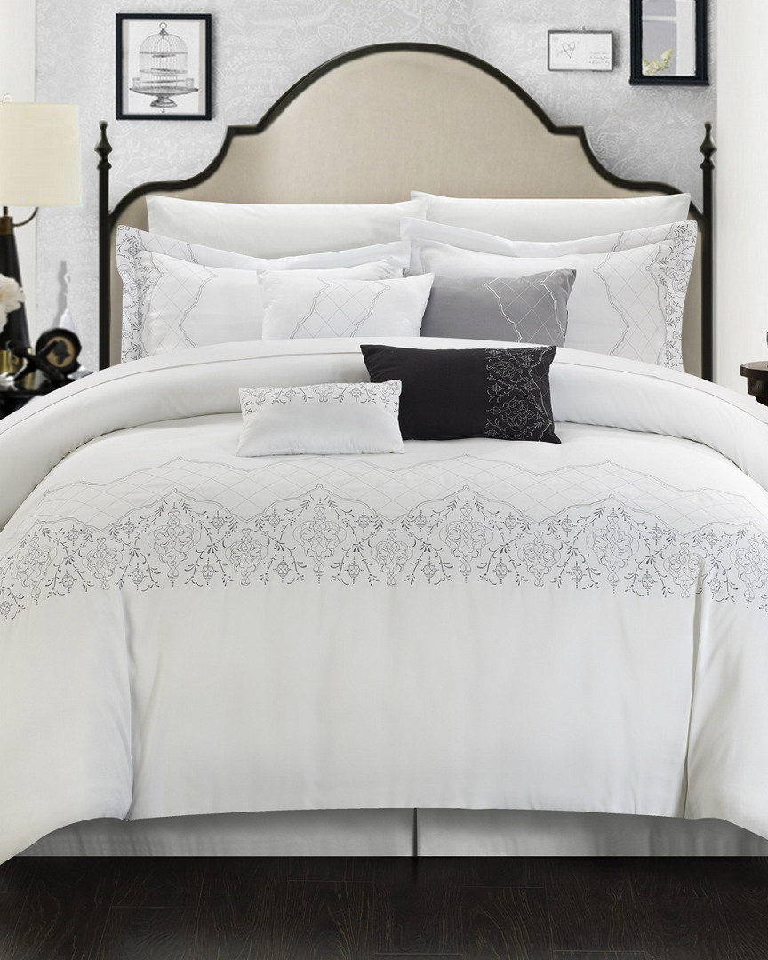 Chic Home 3 Piece Saunder Embroidered Bridal Collection Duvet Set