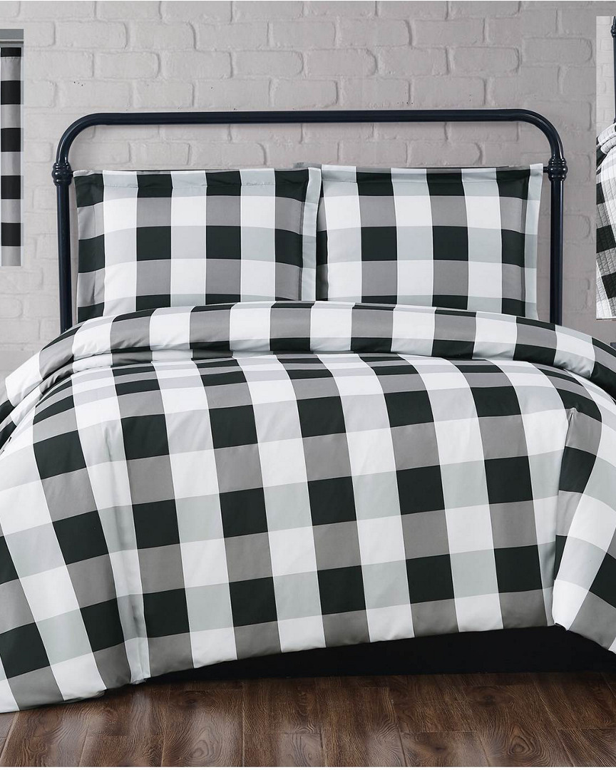 Truly Soft Everyday Buffalo Plaid Comforter Set In Black