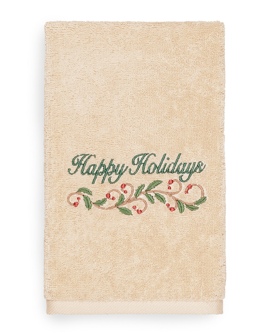 Linum Home Textiles Christmas Happy Holidays Hand Towel