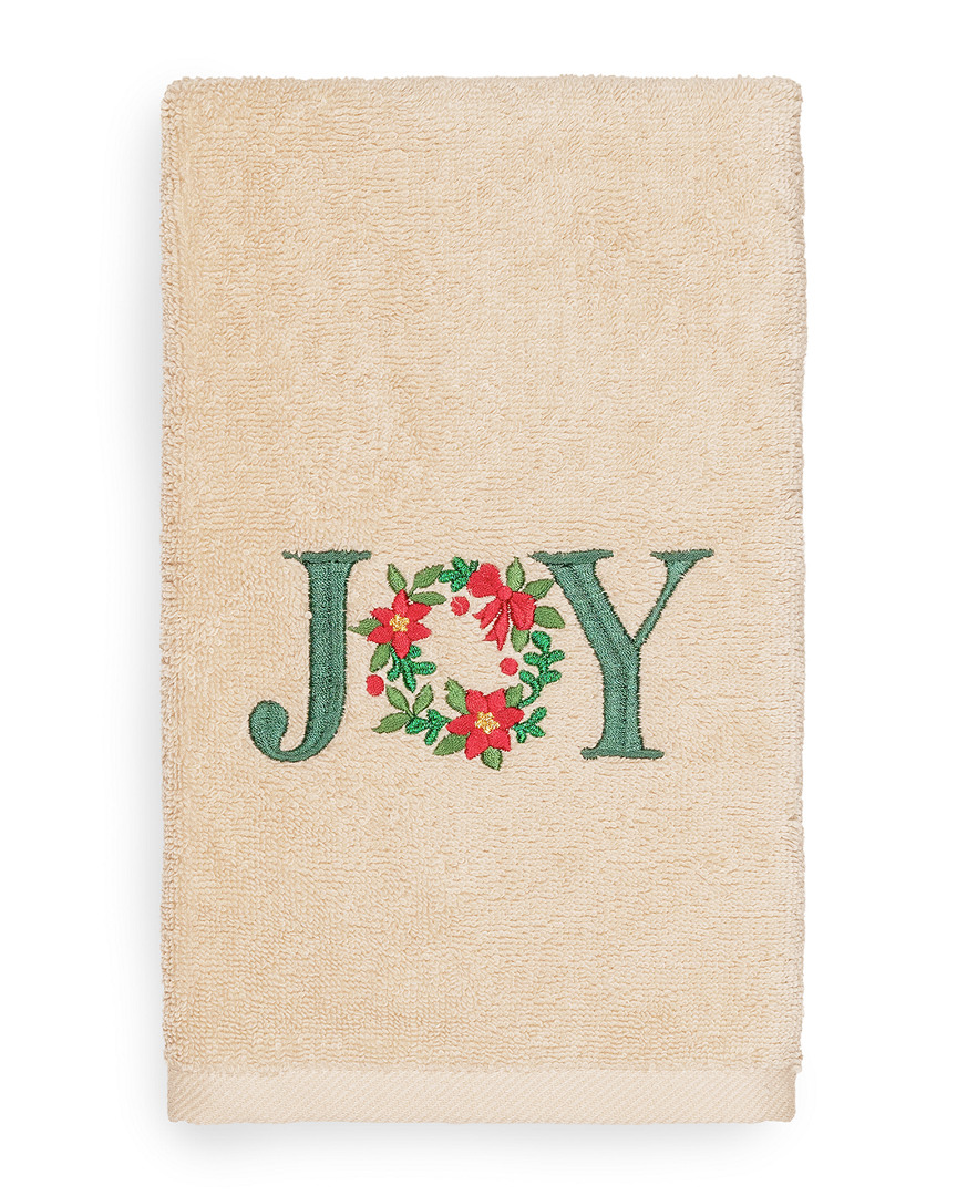 Linum Home Textiles Christmas Joy Hand Towel In Brown