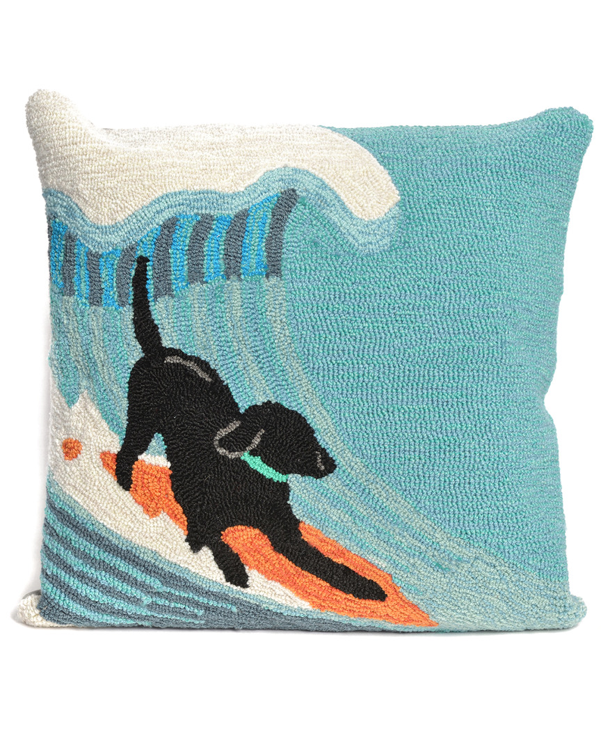 Liora Manne Frontporch Surfing Dog Indoor/outdoor Pillow