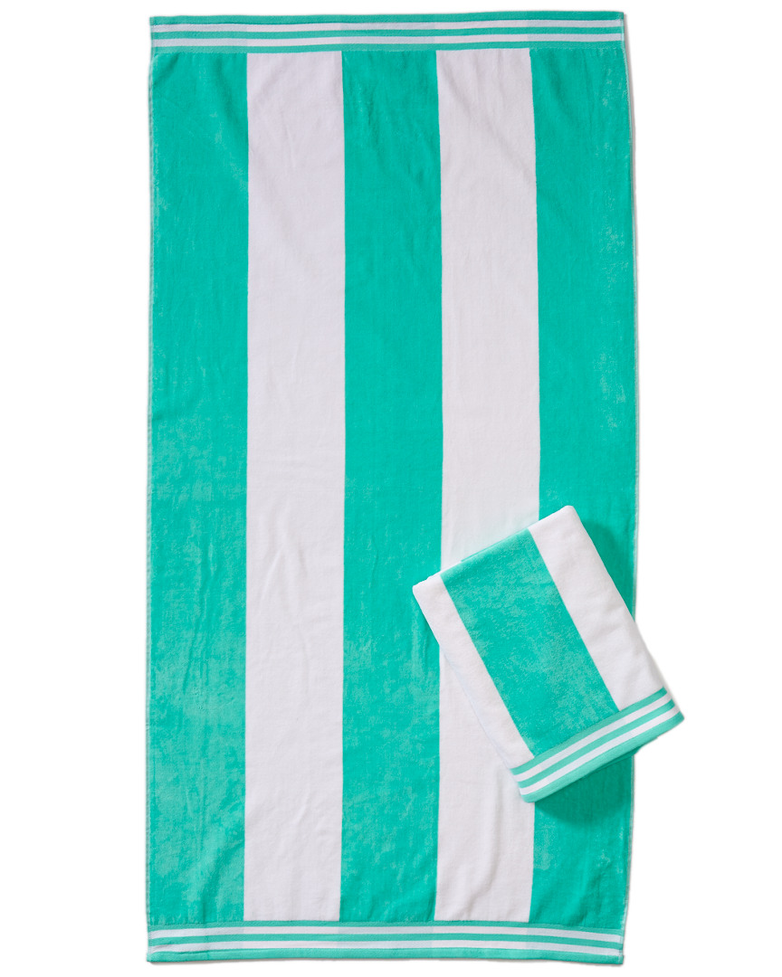 Shop Home City Set Of 2 Cabana Stripes Beach Cotton Towels