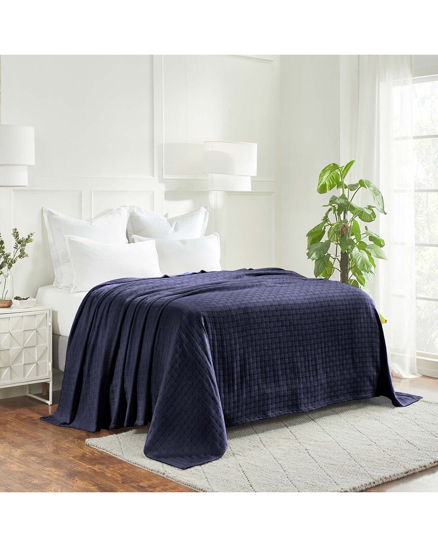 Superior Basketweave All-season Cotton Throw Blanket