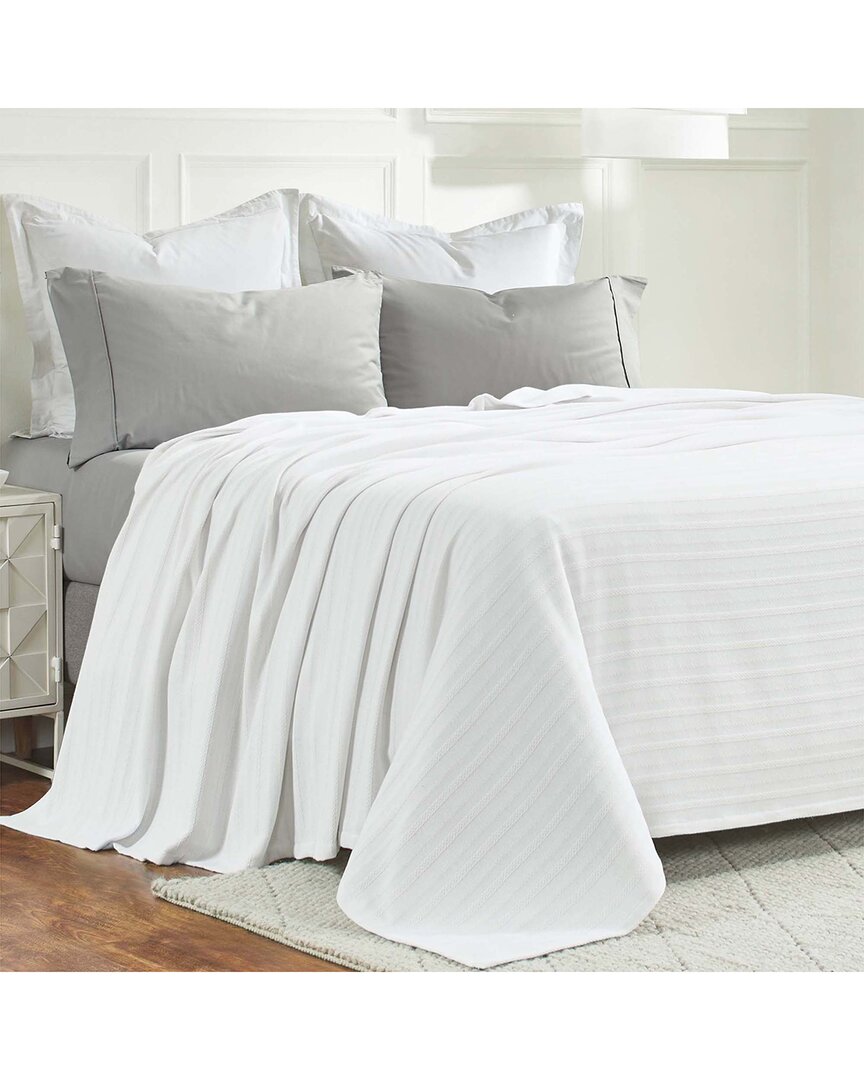 Superior Clara Cotton Textured Striped Lightweight Woven Blanket