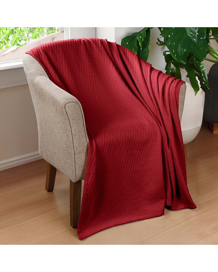 Superior Cotton All-season Diamond Throw Blanket
