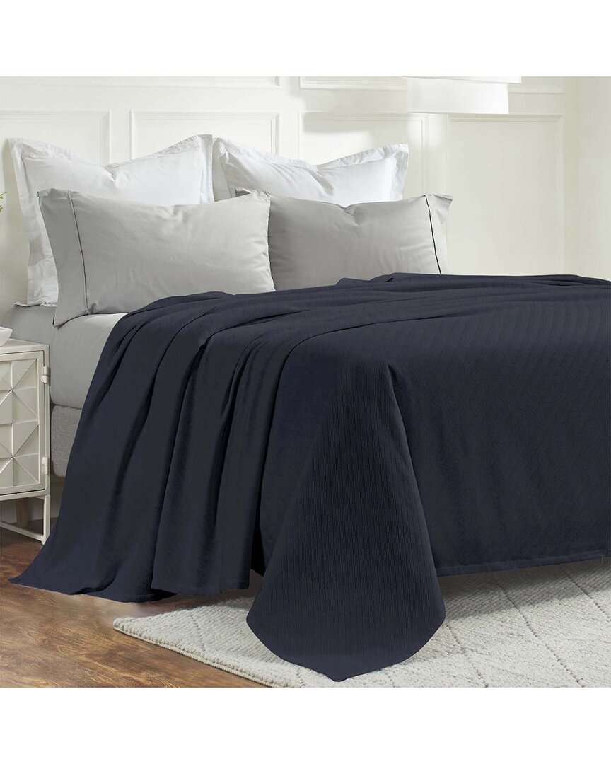 Superior Milan Cotton Textured Striped Lightweight Woven Blanket
