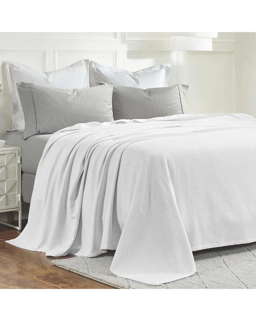 Superior Nobel Cotton Textured Chevron Lightweight Woven Blanket