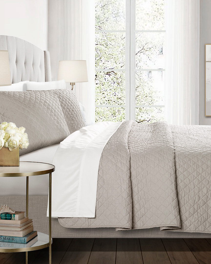 Lush Decor Fashions 3pc Ava Diamond Quilt Set