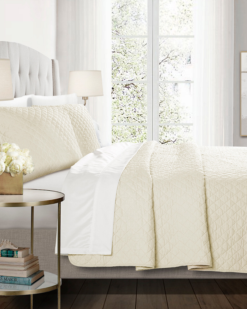 Lush Decor Fashions 3pc Ava Diamond Quilt Set