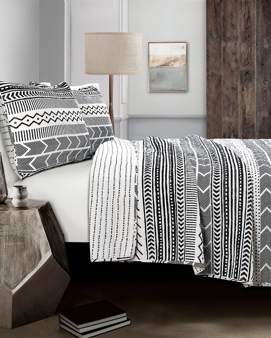 Lush Decor Fashions 3pc Hygge Geo Quilt Set