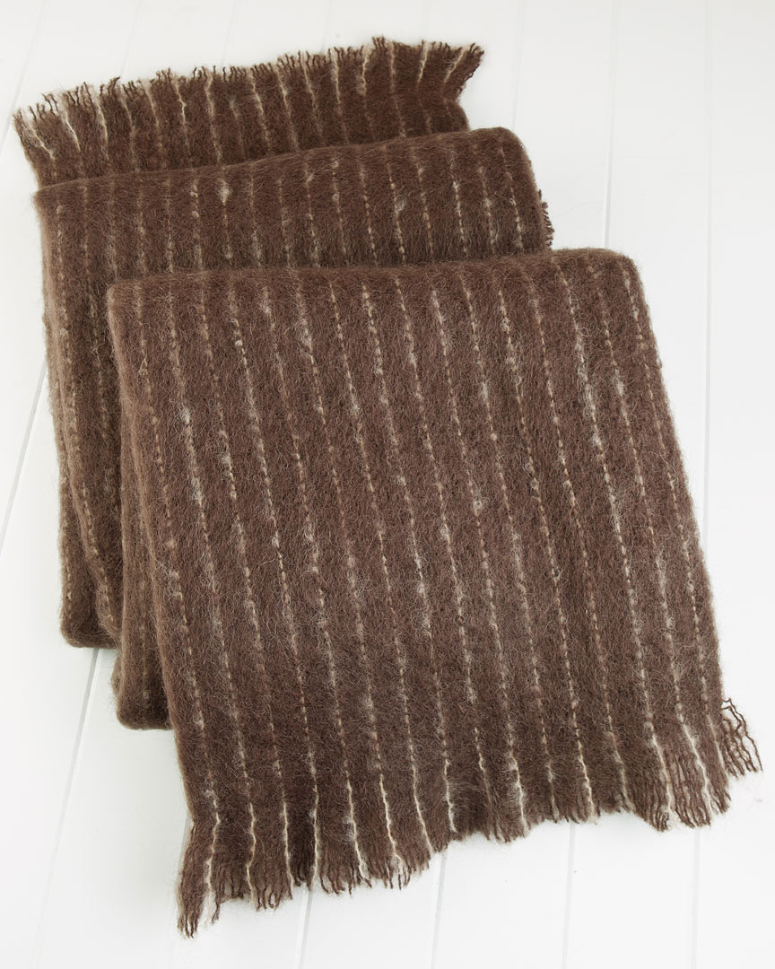 Belle Epoque Chocolate Mohair Throw