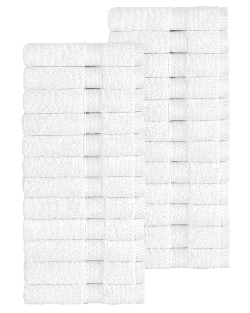 Linum Home Textiles Anovia 24pc Washcloth Set In White