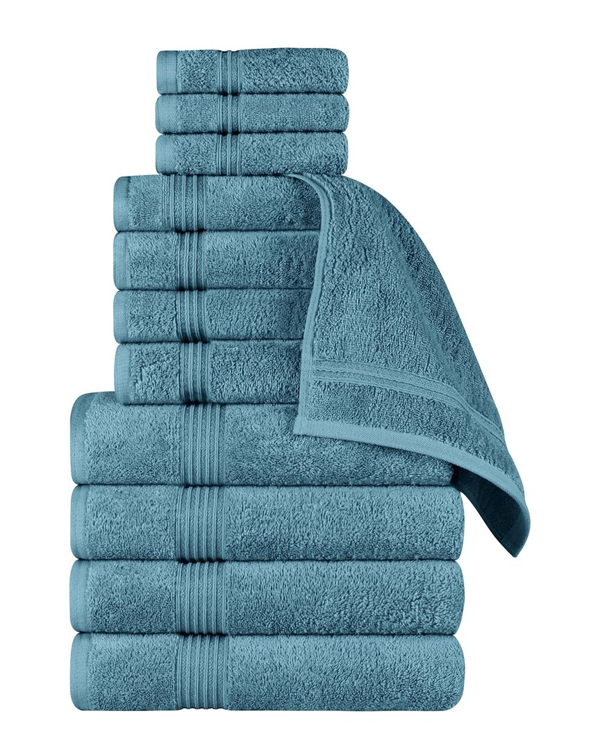 Superior Egyptian Cotton 12pc Highly Absorbent Solid Ultra Soft Towel Set