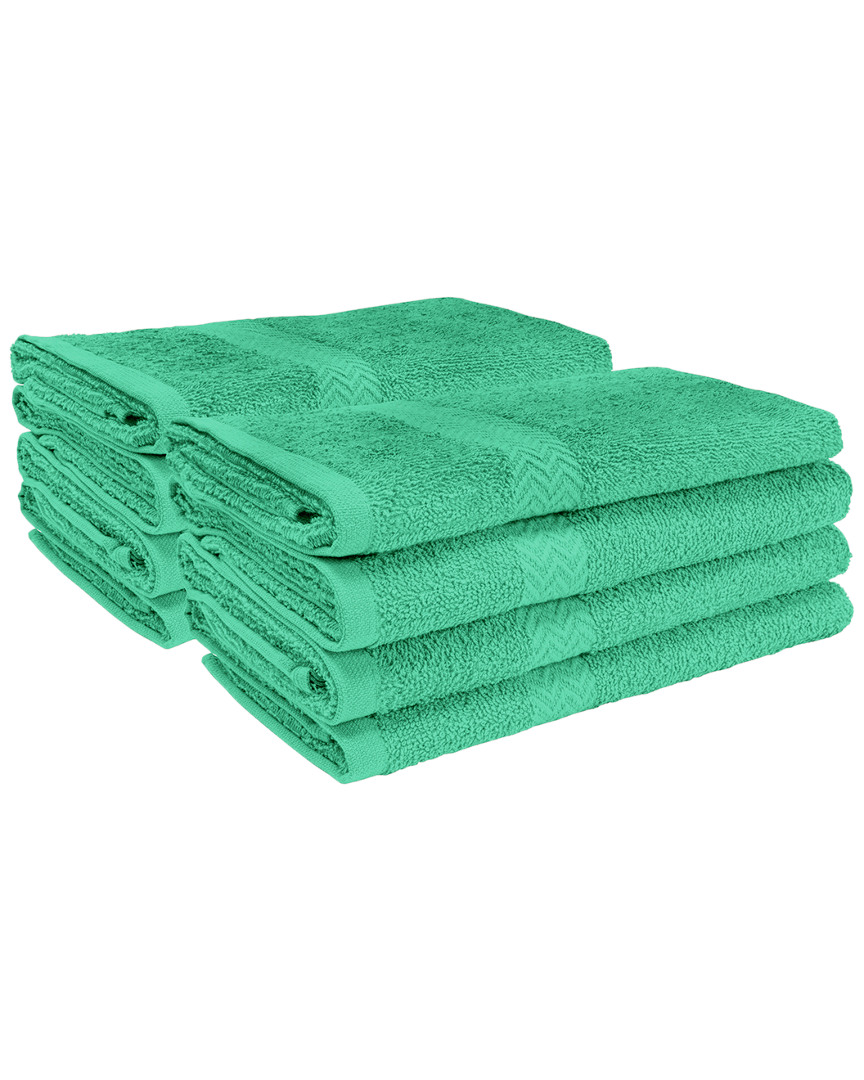 Superior 8pc Cotton Hand Towel Set In Green