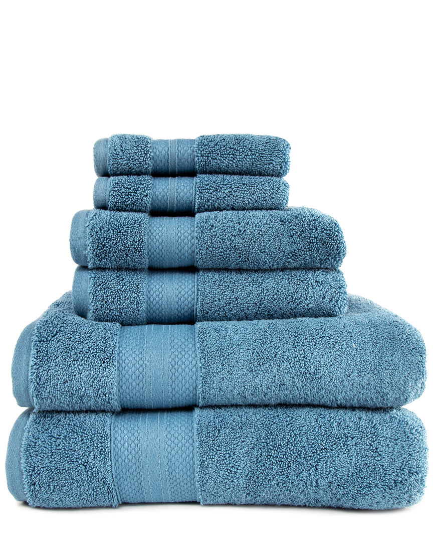 Superior Turkish Highly Absorbent Solid 6pc Ultra-plush Towel Set
