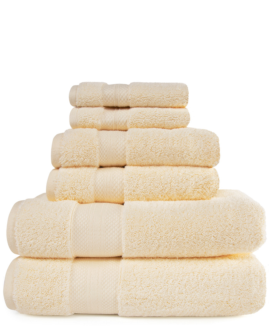Superior Turkish Highly Absorbent Solid 6pc Ultra-plush Towel Set