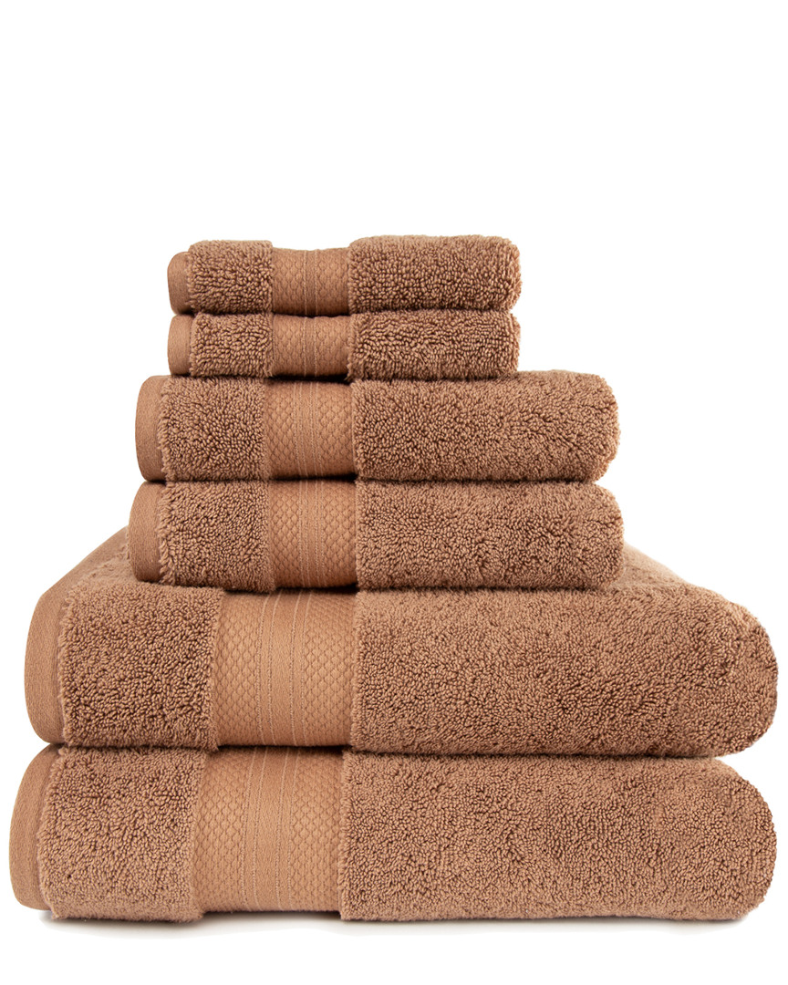 Superior Turkish Highly Absorbent Solid 6pc Ultra-plush Towel Set