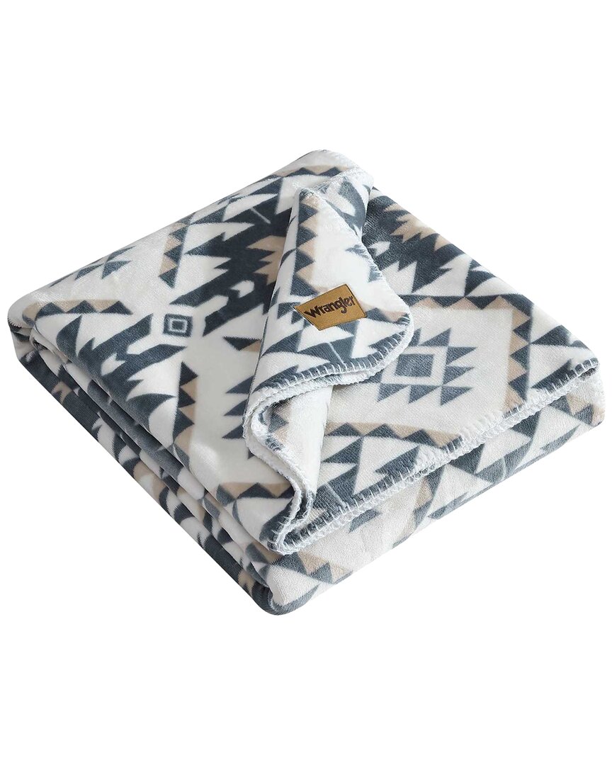 Wrangler Dakota Reversible Faux Shearling Throw Blanket