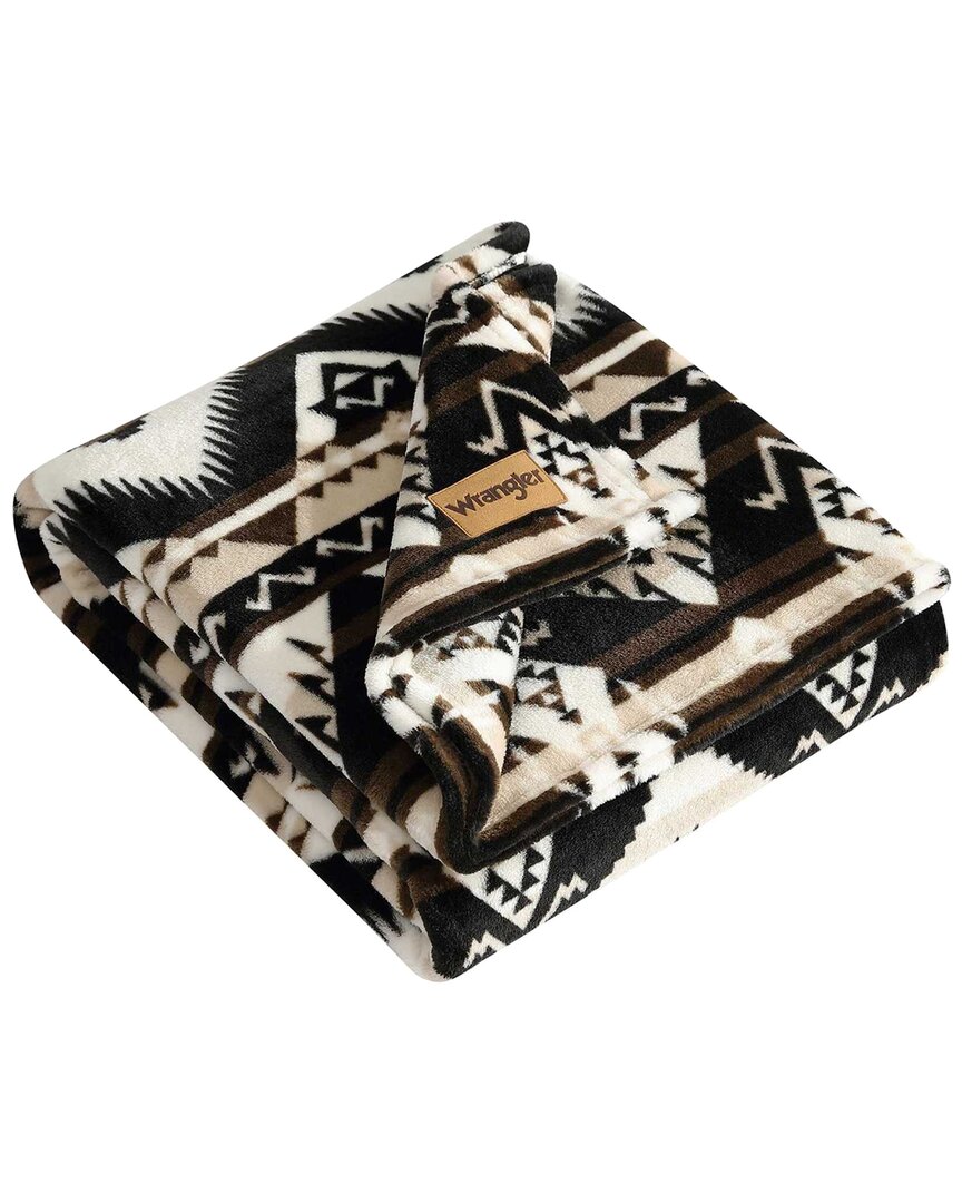 Wrangler Jesse Ultra Soft Plush Fleece Reversible Throw Blanket