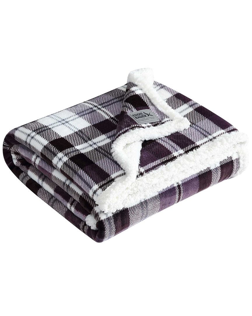 Eddie Bauer Trailhead Plaid Ultra Soft Plush Fleece Reversible Throw Blanket