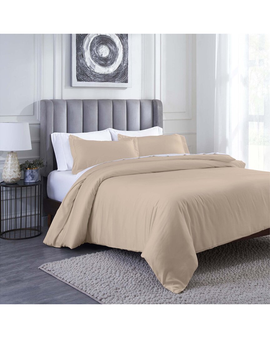 Superior Modal From Beechwood 400 Thread Count Lightweight Cooling Solid Duvet  Cover Set