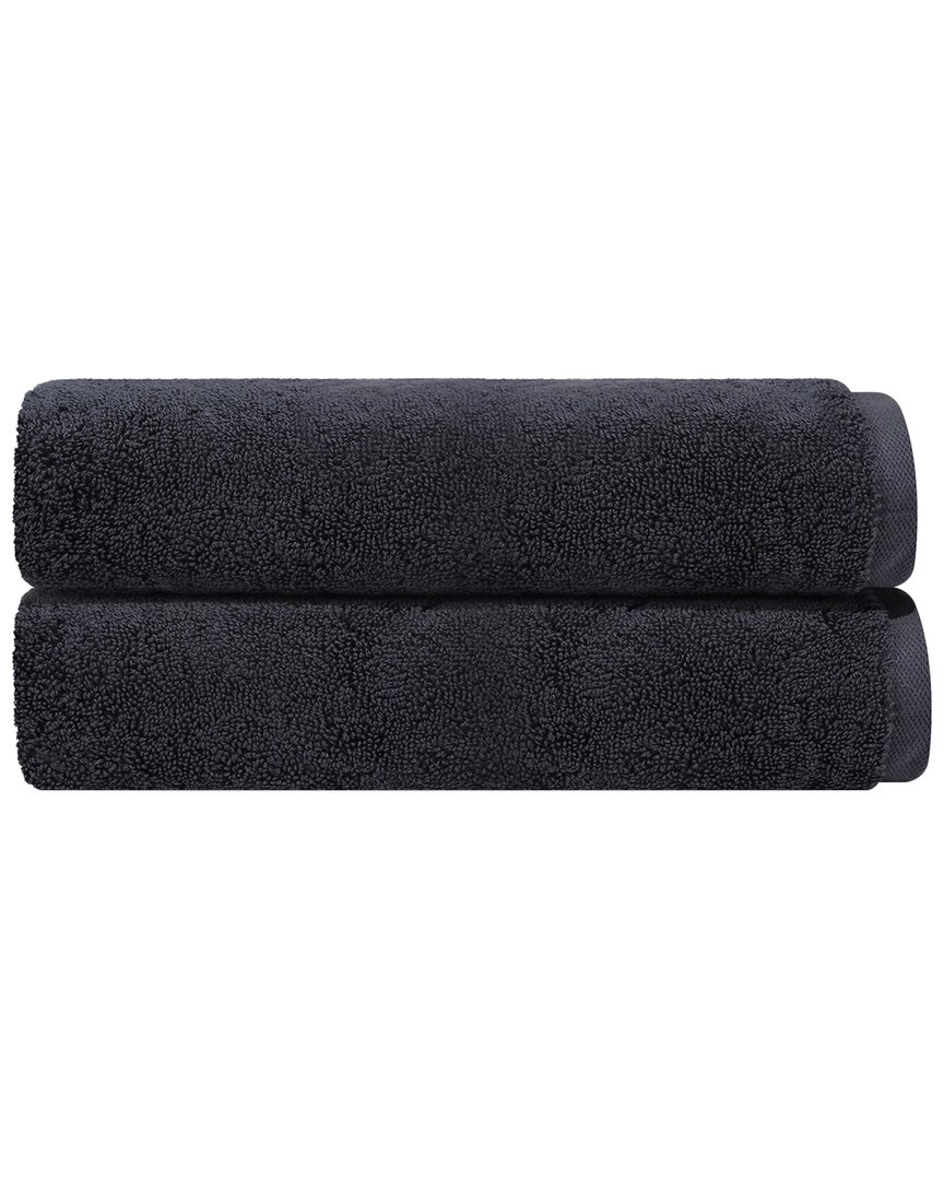 Depera Home Puresoft Set Of 2 Turkish Bath Towels In Grey