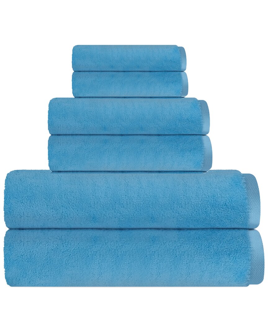 Depera Home Puresoft Set Of 6 Turkish Towels In Blue