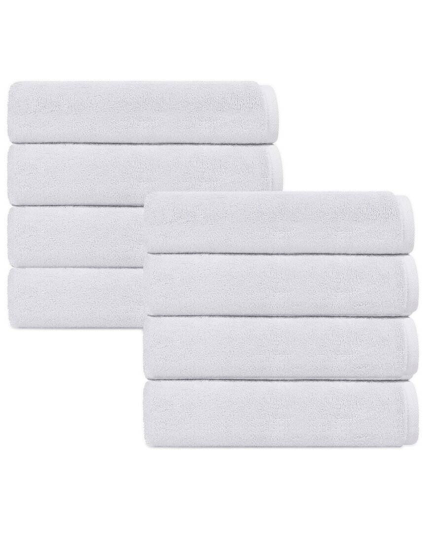 Depera Home Puresoft Set Of 8 Turkish Hand Towels In White