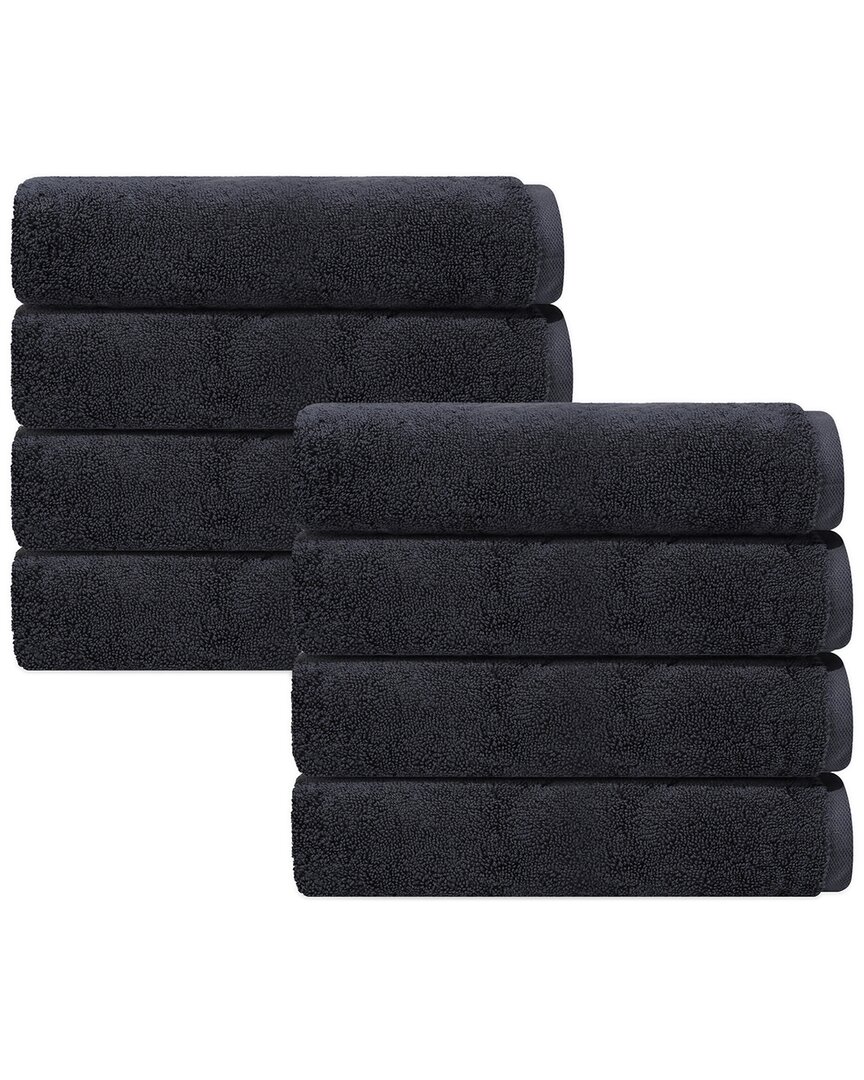 Depera Home Puresoft Set Of 8 Turkish Hand Towels In Grey