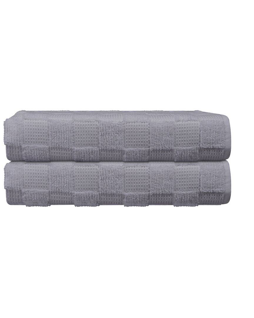 DEPERA HOME DEPERA HOME WAFFLE TERRY SET OF 2 TURKISH BATH MATS 