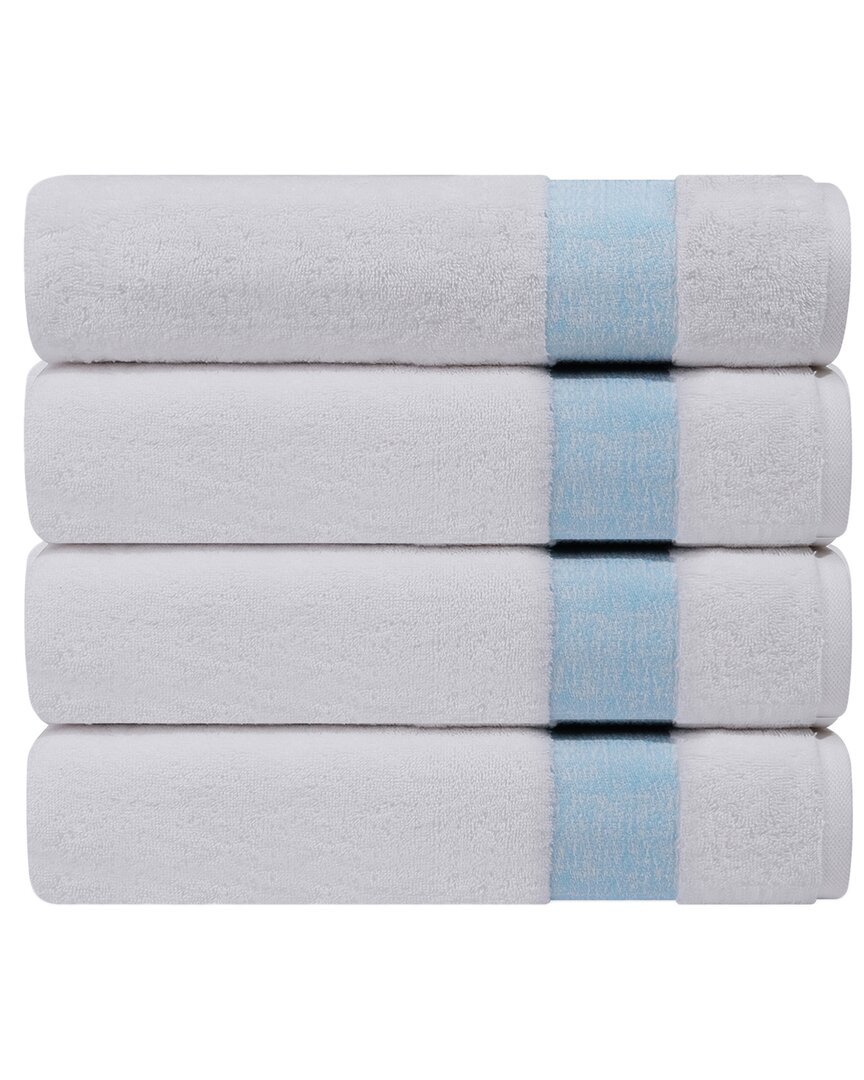 Depera Home Pera Set Of 4 Turkish Bath Towels In Blue