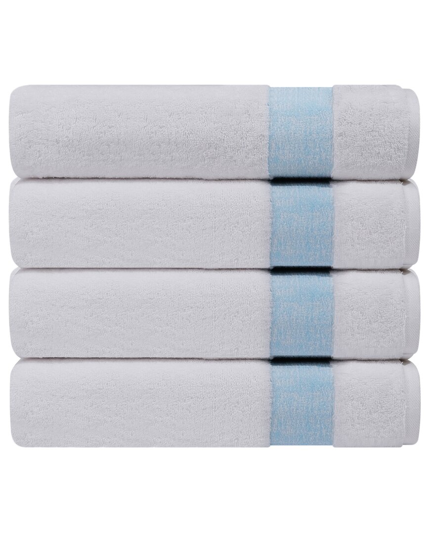 Depera Home Pera Set Of 4 Turkish Wash Towels In Blue