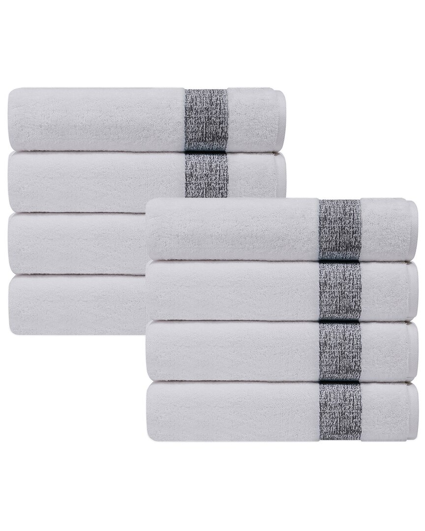Depera Home Pera Set Of 8 Turkish Hand Towels In Grey