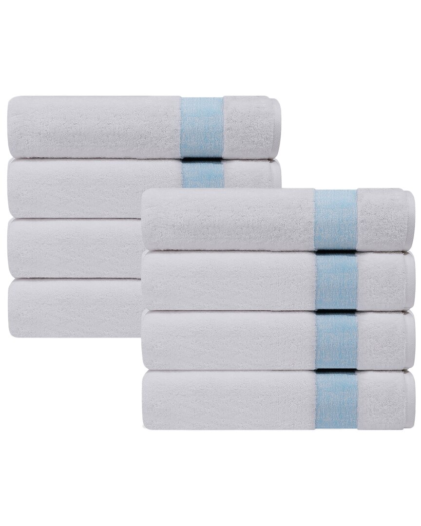 Depera Home Pera Set Of 8 Turkish Wash Towels In Blue