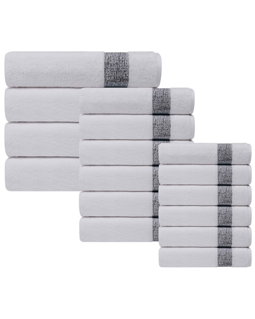 Depera Home Pera Set Of 16 Turkish Towels In Grey