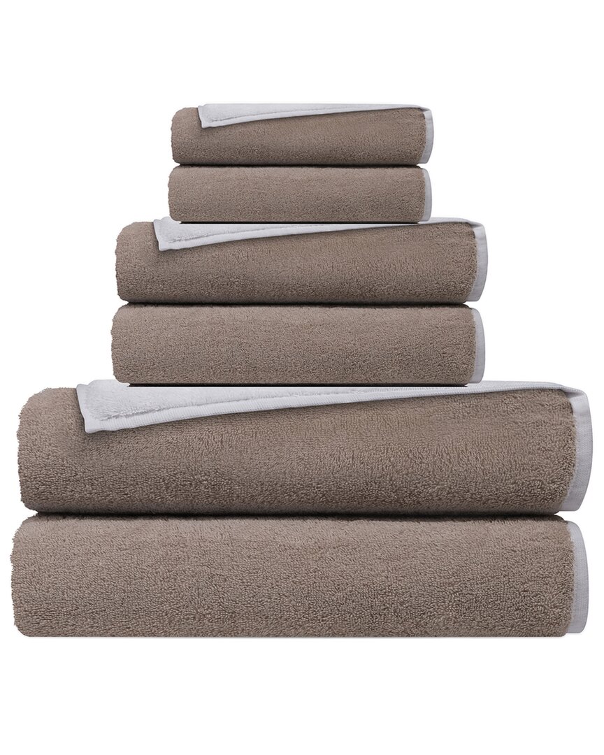 Depera Home Double Face Set Of 6 Turkish Towels In White