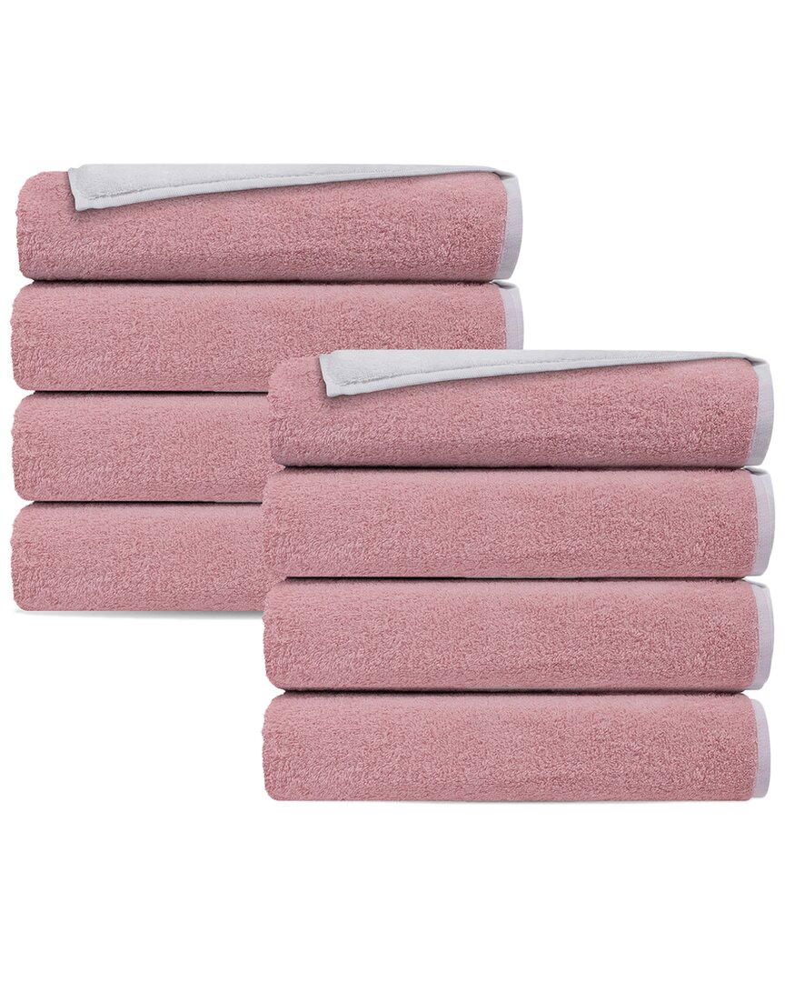 Depera Home Double Face Set Of 8 Turkish Hand Towels In White