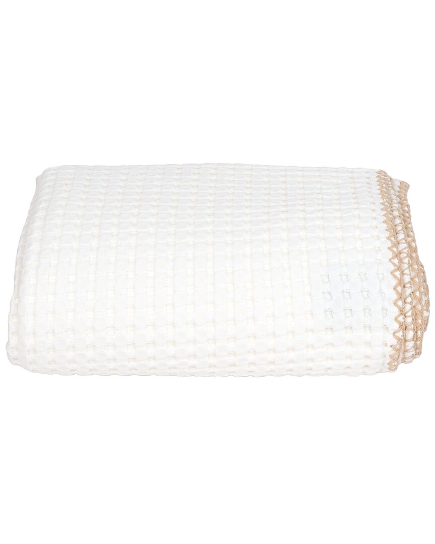Depera Home Veranova Home Waffle Warmth Throw In White
