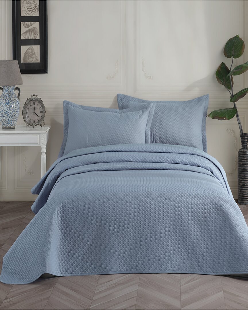 Enchante Home Quilted Bedspread Set (set Of 3) In Blue