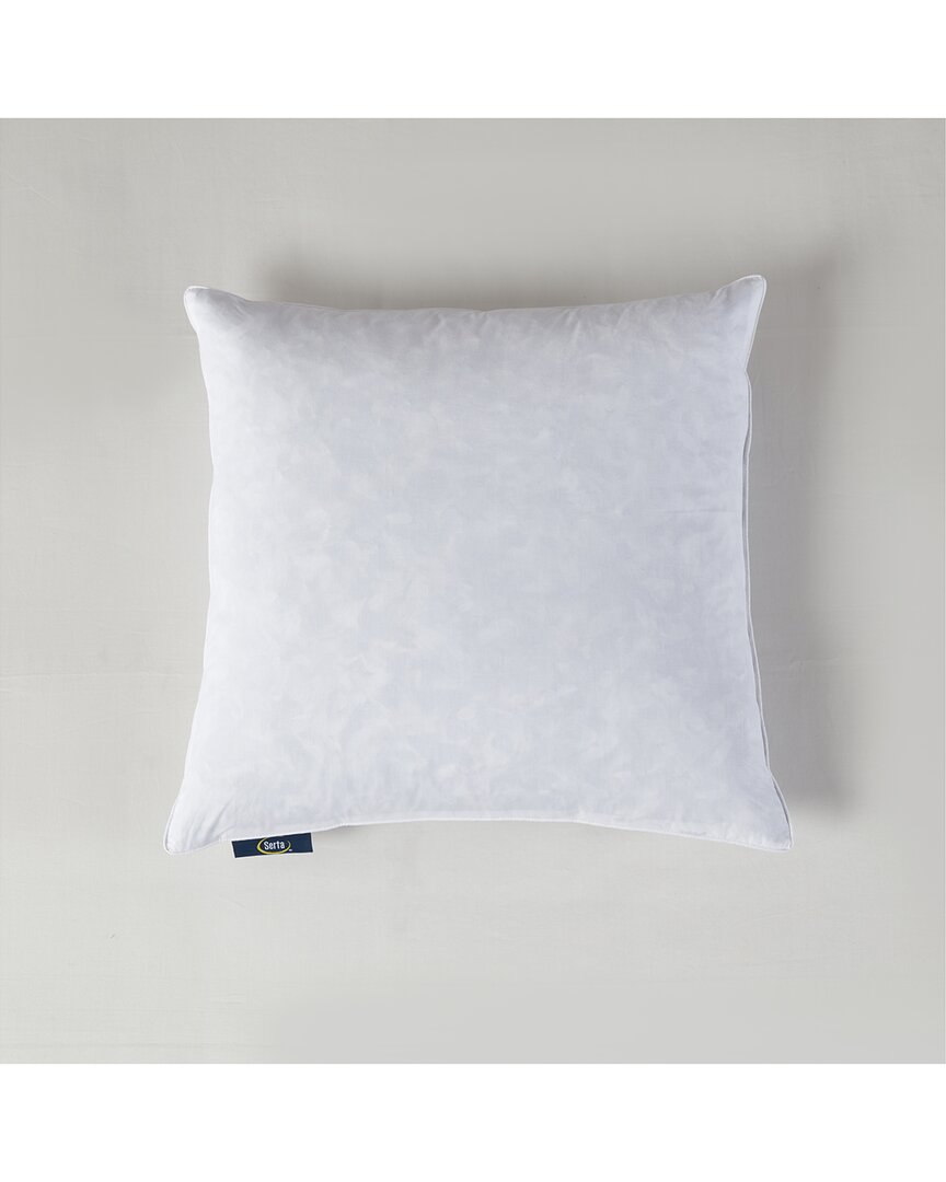 Serta 20x20'' Decorative Feather Pillow Insert (2pk) - Medium Firm In White