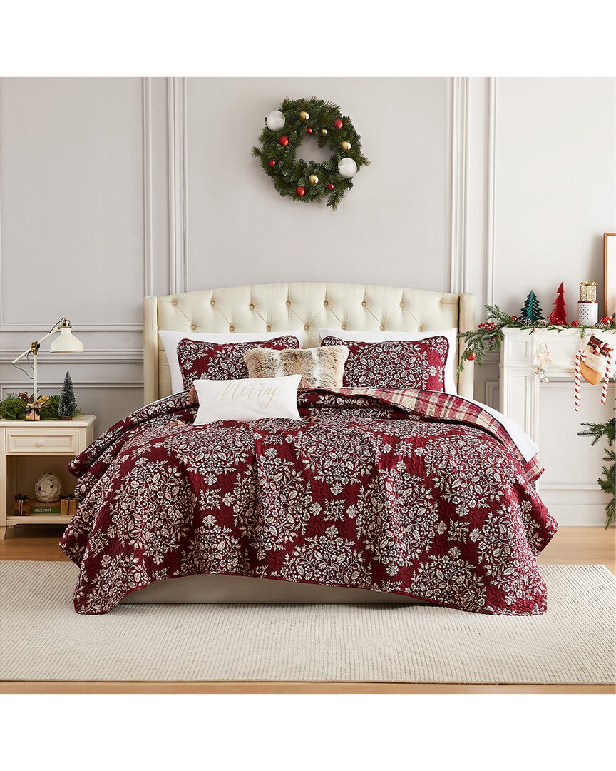 Southshore Fine Linens Christmas Carol Oversized Quilt Set