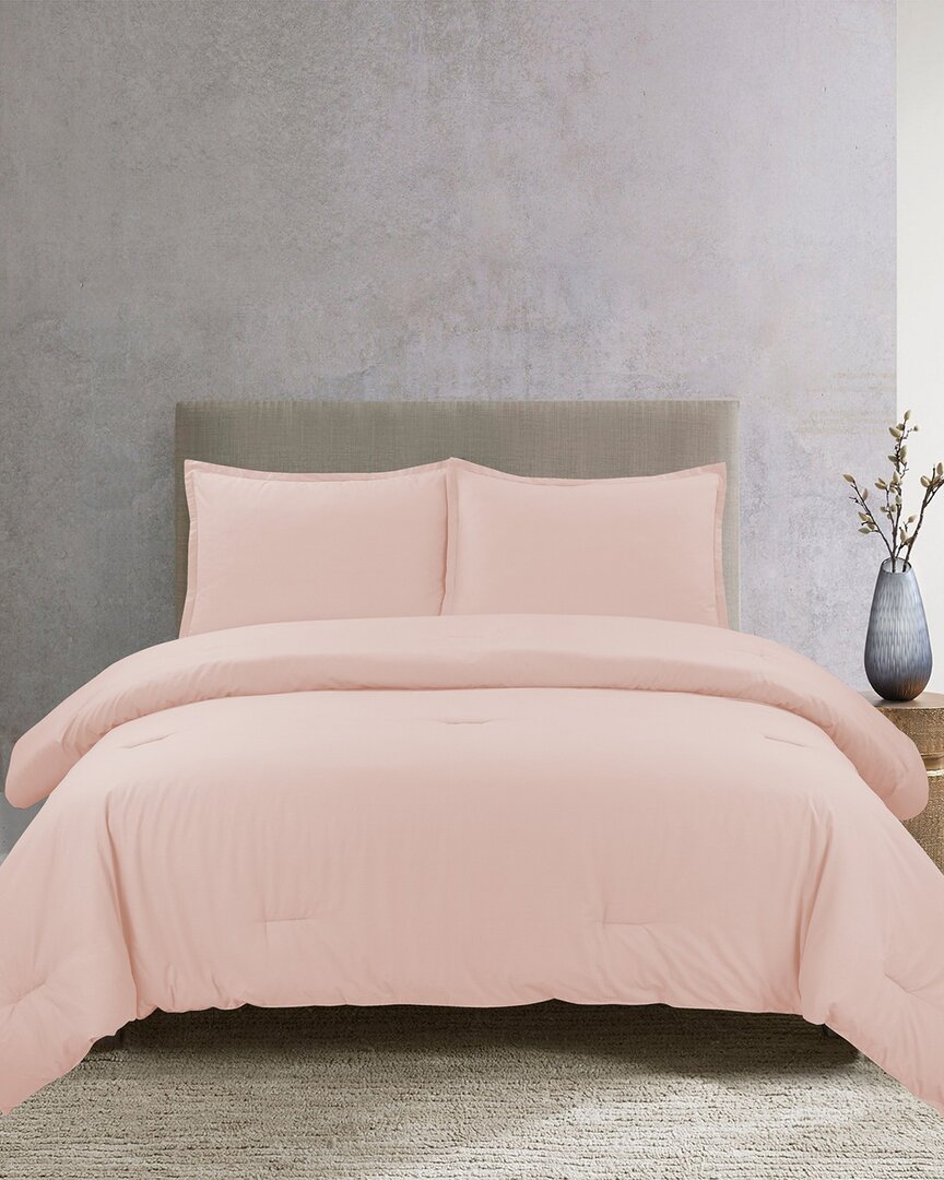 Nouvelle Home Perfectly Cotton Comforter Set In Blush