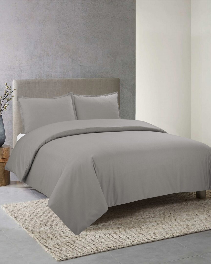Nouvelle Home Perfectly Cotton Duvet Cover Set In Gray
