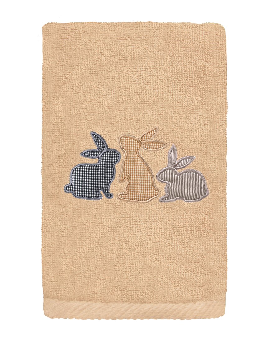 Linum Home Textiles Bunny Row Turkish Cotton Hand Towel In Sand