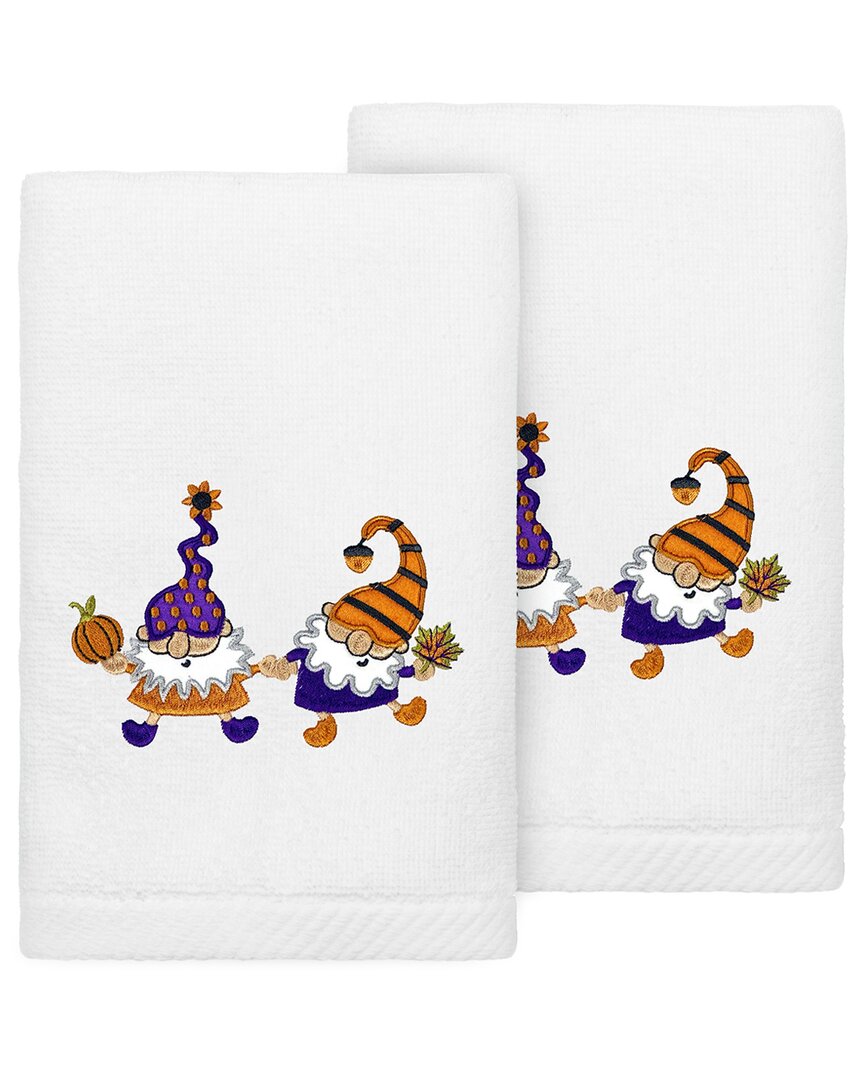 Linum Home Textiles Set Of 2 Halloween Gnomes Embroidered Luxury Turkish  Cotton Hand Towels