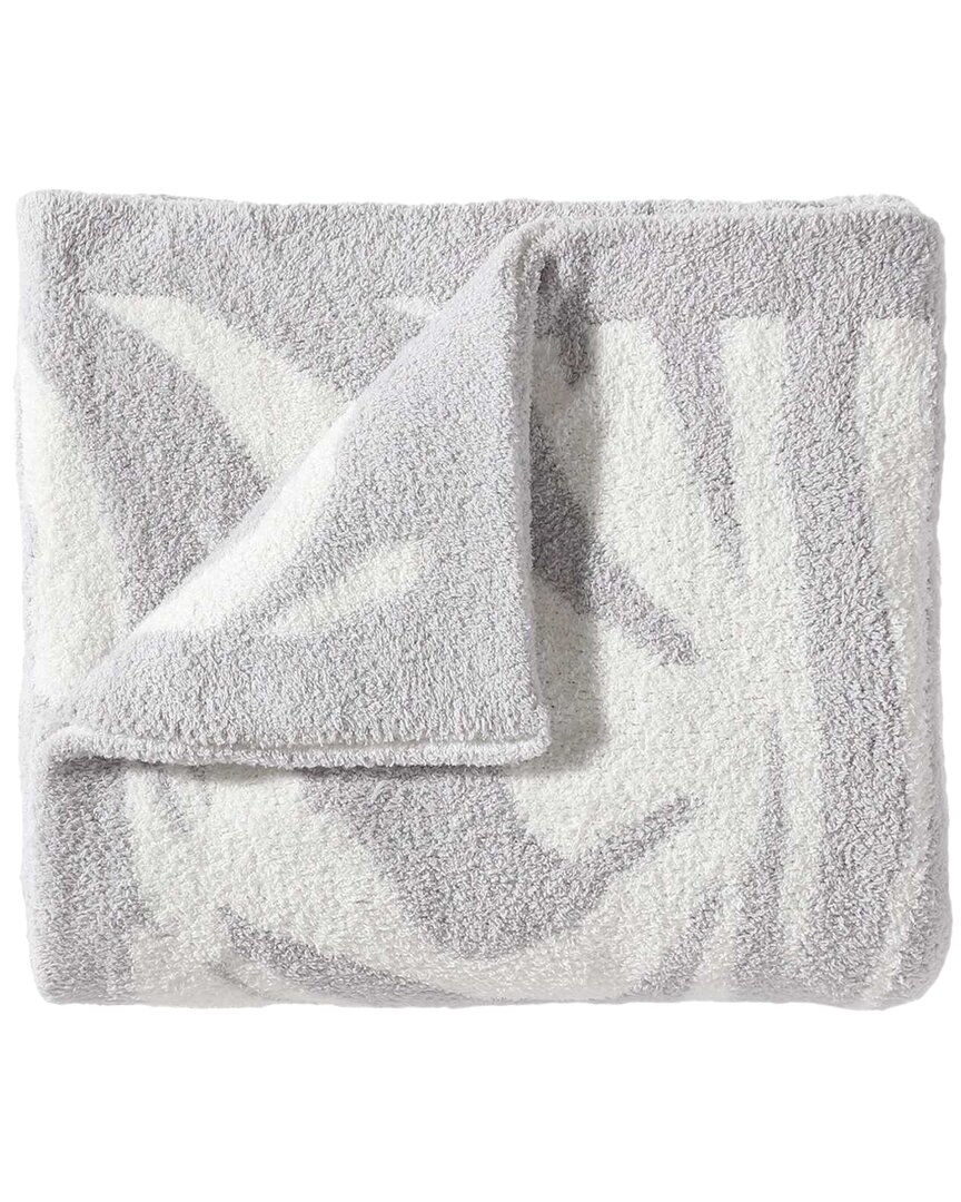 Tommy Bahama Jungle Zebra Knit Reversible Throw Blanket In Grey